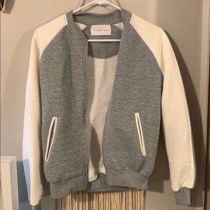 Varsity jacket style zip up